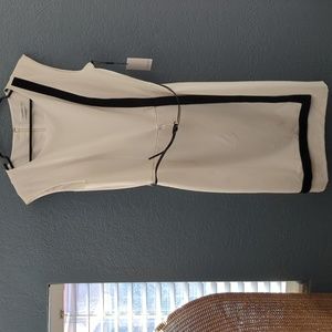 Calvin Klein Sleeveless Dress Eggshell/Black Size 12